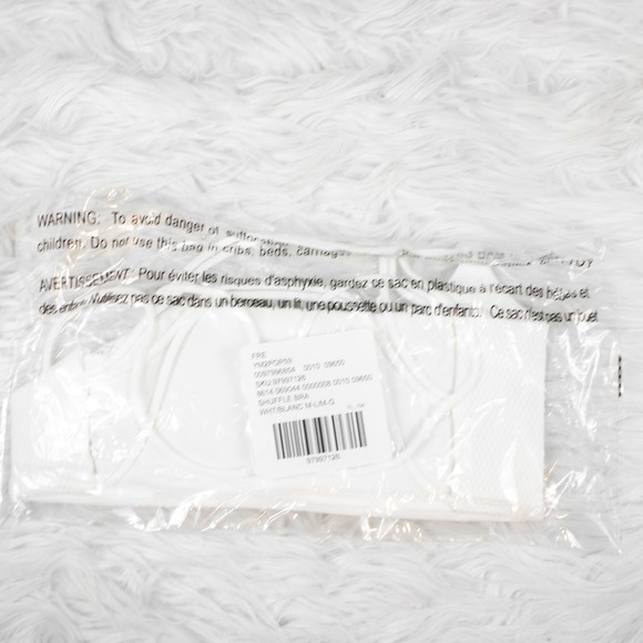 Free People White Sports Bra Size Medium Large Shuffle Bra Athletic Athleisure - Picture 4 of 5